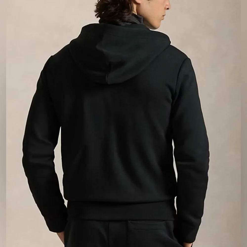 Polo Ralph Lauren Men’s Sz S Polo Black Double-Knit Full-Zip‎ Hoodie